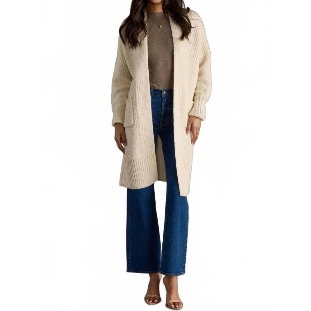 NEW PANACHE APPAREL dale knit cardigan in ivory